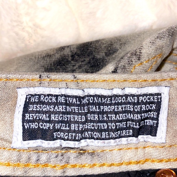 Rock Revival Moto Jeans Cladelle Size 24 New without Tags Exc Condition - Picture 11 of 16